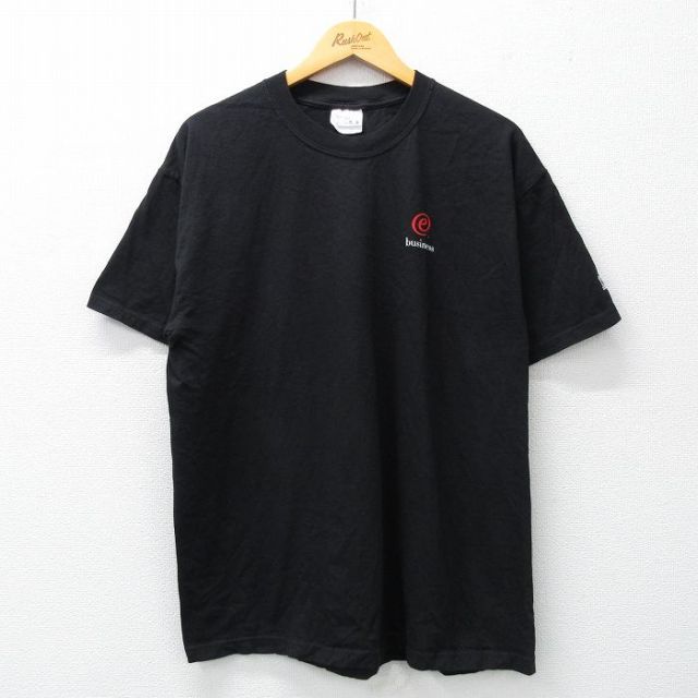 ヘインズ 00s 半袖Tシャツ e business IBM ブラック L | 古着