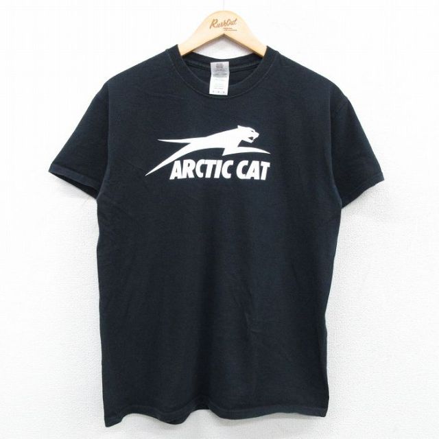 M★古着 半袖 ビンテージ Tシャツ メンズ 00年代 00s ARCTIC CAT コットン クルーネック 黒 ブラック 25may07 中古