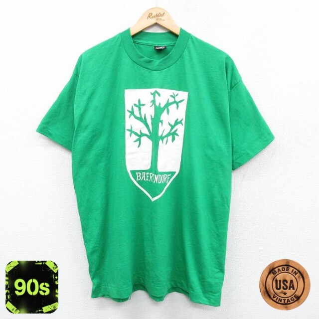 【50%OFF】フルーツオブザルーム 90s 半袖Tシャツ BAERENDORF グリーン XL | 古着