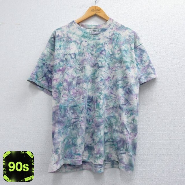 【50%OFF】フルーツオブザルーム 90s 半袖Tシャツ タイダイ パープル XL | 古着