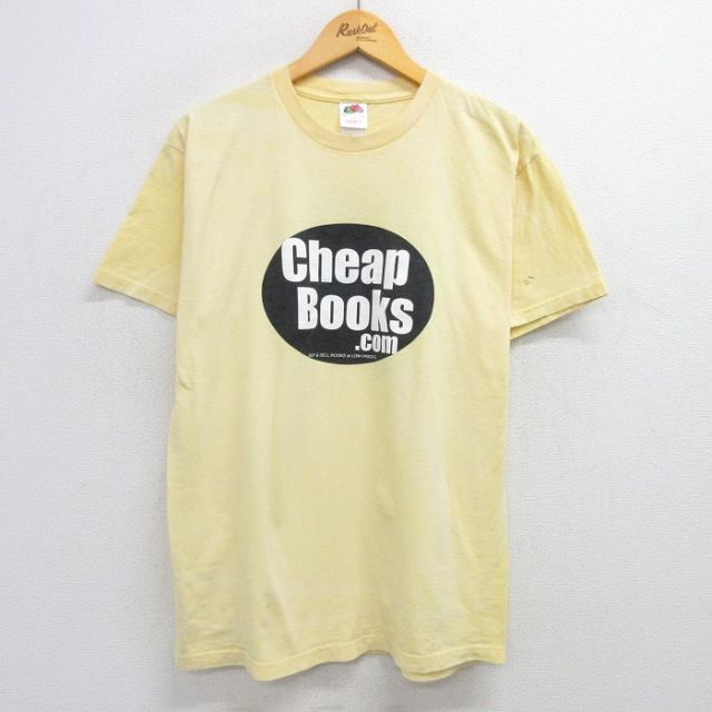 フルーツオブザルーム 00s 半袖Tシャツ Cheap Books イエロー L | 古着