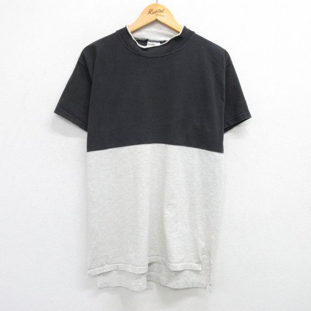 00s 半袖Tシャツ モックネック ブラック L | 古着