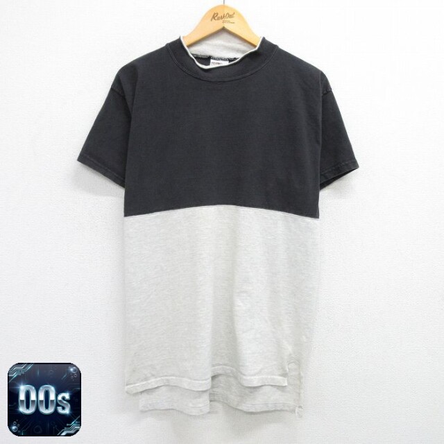 【50%OFF】00s 半袖Tシャツ モックネック ブラック L | 古着