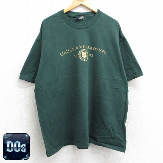 【50%OFF】ジャンスポーツ 00s 半袖Tシャツ ウィリアム&メアリー グリーン XL | 古着