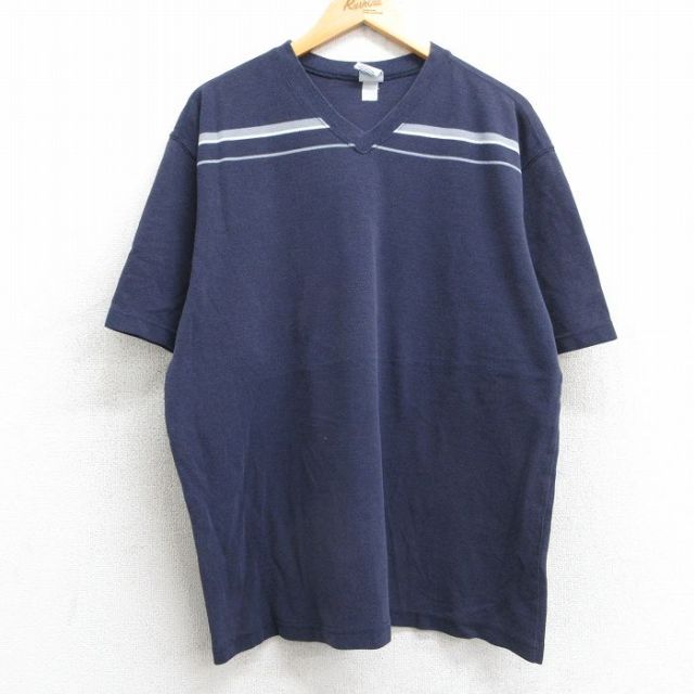 オールドネイビー 00s 半袖Tシャツ 鹿の子 ネイビー XL | 古着