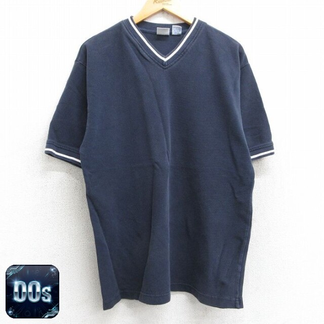 【50%OFF】00s 半袖Tシャツ Vネック ネイビー L | 古着