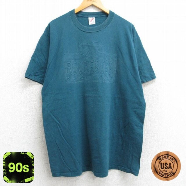 【50%OFF】ジャージーズ 90s 半袖Tシャツ ロチェスター ニューヨーク グリーン XL | 古着