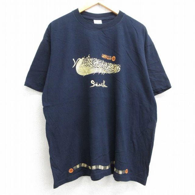 00s 半袖Tシャツ ネイビー XL | 古着