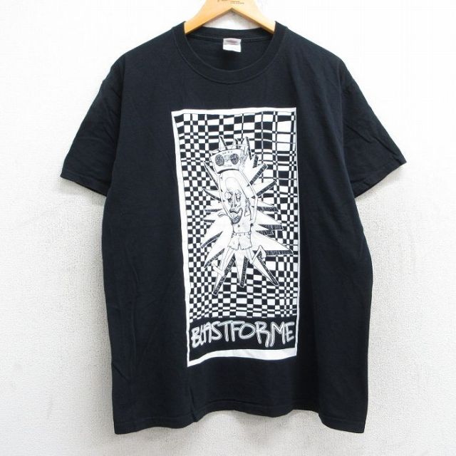 L★古着 フルーツオブザルーム 半袖 ビンテージ Tシャツ メンズ 00年代 00s BLASTFORME ラジオ コットン クルーネック 黒 ブラック 25may13 中古