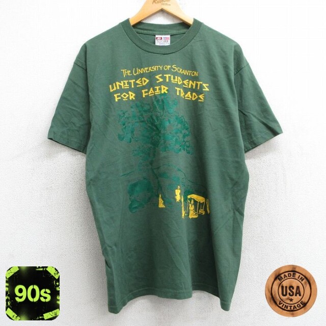 【50%OFF】90s 半袖Tシャツ 木 グリーン L | 古着