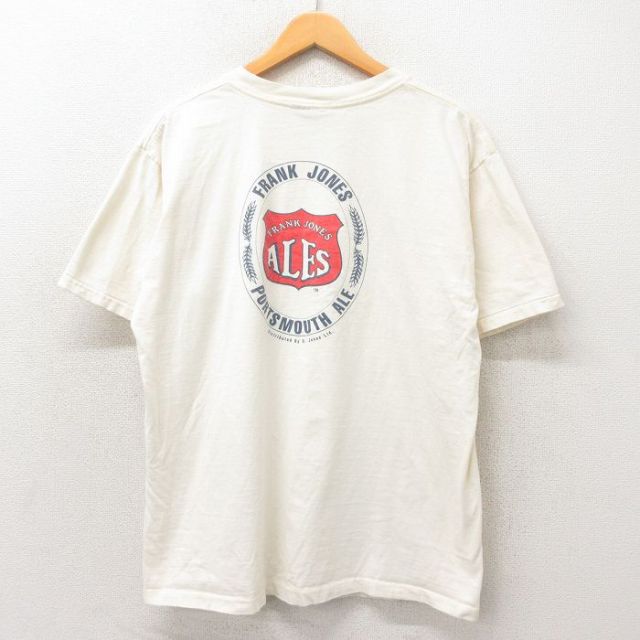 L★古着 オニータ ONEITA 半袖 ビンテージ Tシャツ メンズ 90年代 90s フランクジョーンズ コットン クルーネック USA製 生成り 25may13 中古