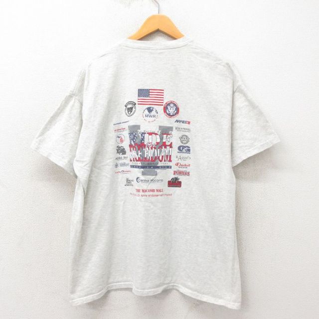 00s 半袖Tシャツ フリーダム グレー XL | 古着