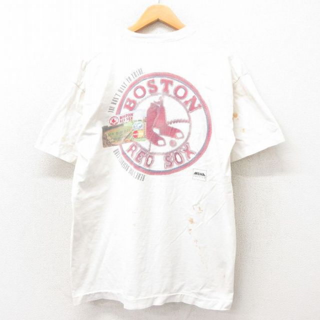 フルーツオブザルーム 90s 半袖Tシャツ ボストンレッドソックス ホワイト XL | 古着