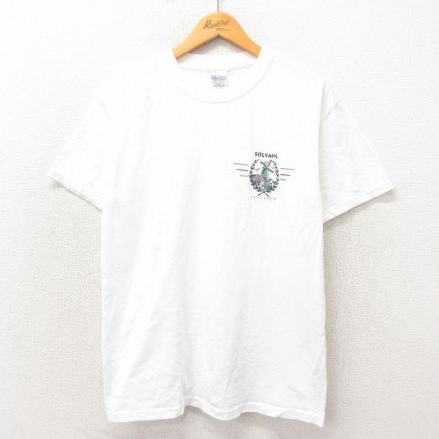 L★古着 半袖 ビンテージ Tシャツ メンズ 00年代 00s カリフォルニア コットン クルーネック 白 ホワイト 25may13 中古