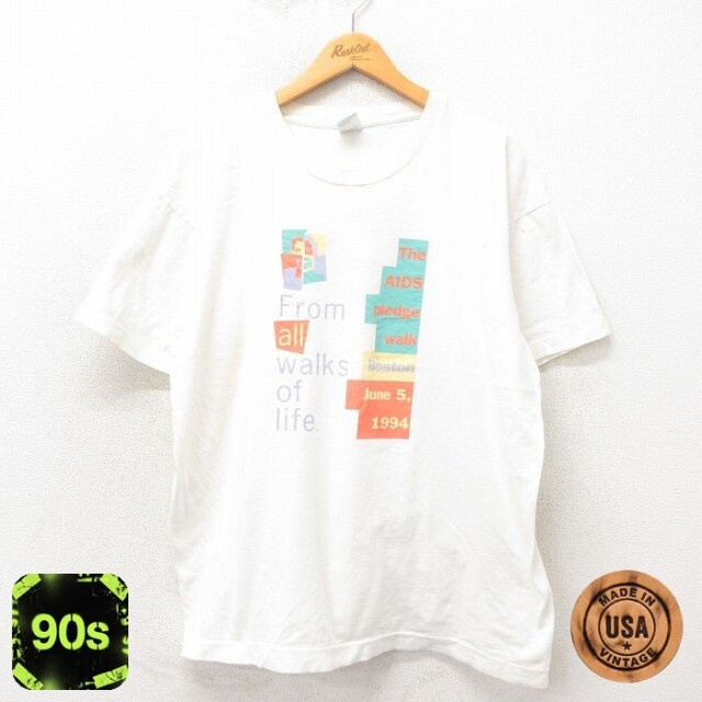 フルーツオブザルーム 90s 半袖Tシャツ ボストン ホワイト XL | 古着