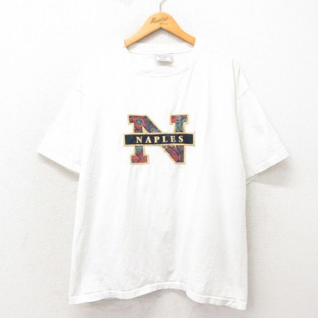 90s 半袖Tシャツ NAPLES ホワイト XL | 古着