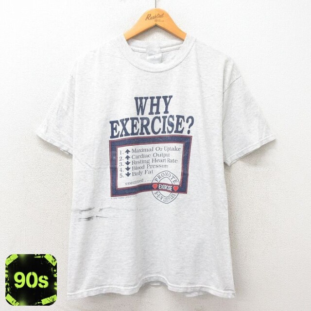 【50%OFF】90s 半袖Tシャツ WHY グレー L | 古着