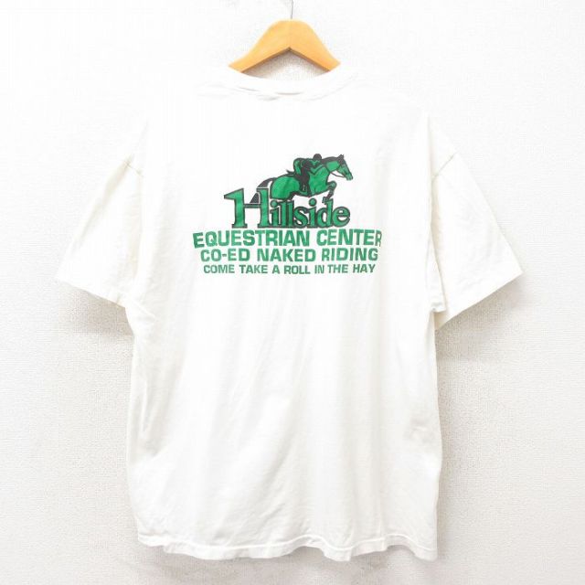 ヘインズ 80s 半袖Tシャツ 馬 ホワイト XL | 古着
