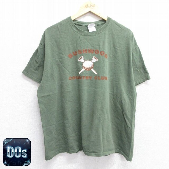 【50%OFF】00s 半袖Tシャツ BUSHWOOD カントリークラブ グリーン XL | 古着