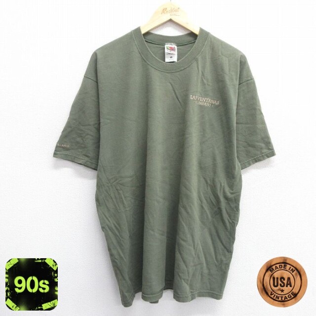 【50%OFF】フルーツオブザルーム 90s 半袖Tシャツ ラスベンタナス グリーン XL | 古着