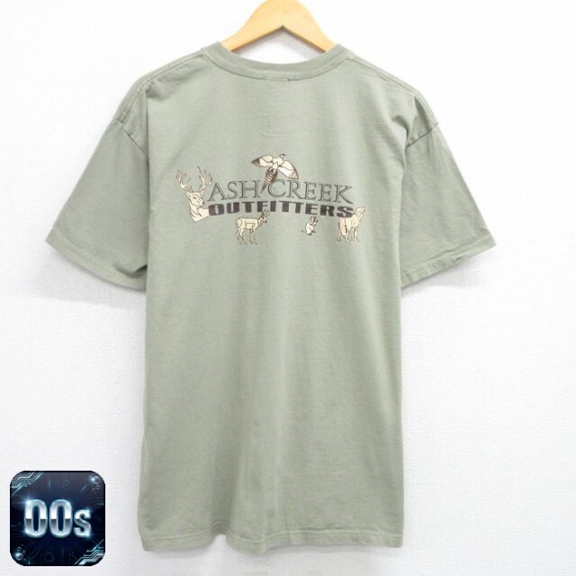 【50%OFF】00s 半袖Tシャツ シカ グリーン XL | 古着