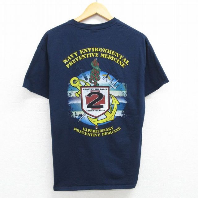 00s 半袖Tシャツ PROTECT THE FORCE ネイビー L | 古着