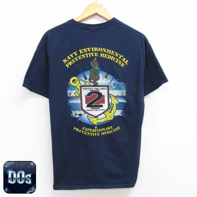 【50%OFF】00s 半袖Tシャツ PROTECT THE FORCE ネイビー L | 古着