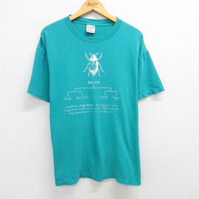オニータ 90s 半袖Tシャツ 虫 ライトブルー XL | 古着