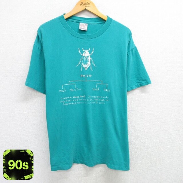 オニータ 90s 半袖Tシャツ 虫 ライトブルー XL | 古着