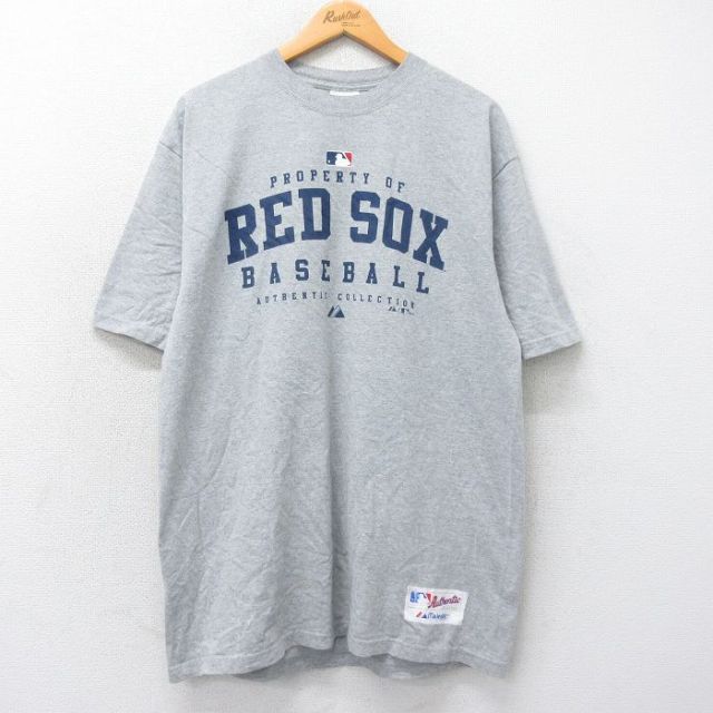【50%OFF】マジェスティック 00s 半袖Tシャツ ボストンレッドソックス グレー XL | 古着