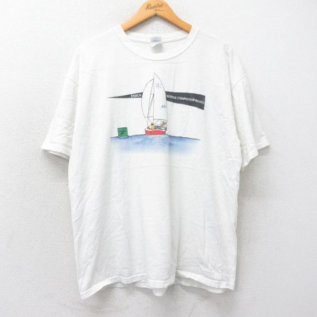 XL★古着 半袖 ビンテージ Tシャツ メンズ 00年代 00s レガッタ コットン クルーネック 白 ホワイト 25may16 中古