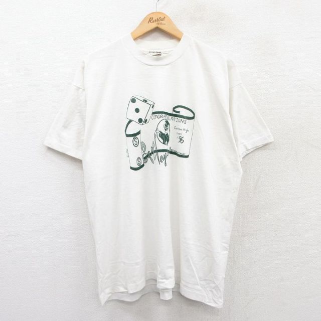 フルーツオブザルーム 90s 半袖Tシャツ サイコロ ホワイト XL | 古着