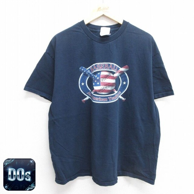 【50%OFF】00s 半袖Tシャツ ベースボール ネイビー XL | 古着