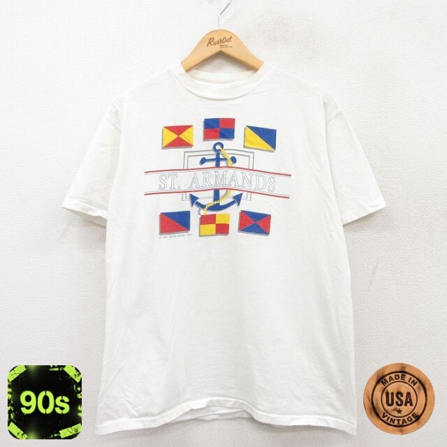 【50%OFF】ヘインズ 90s 半袖Tシャツ セントアーマンズ ホワイト L | 古着