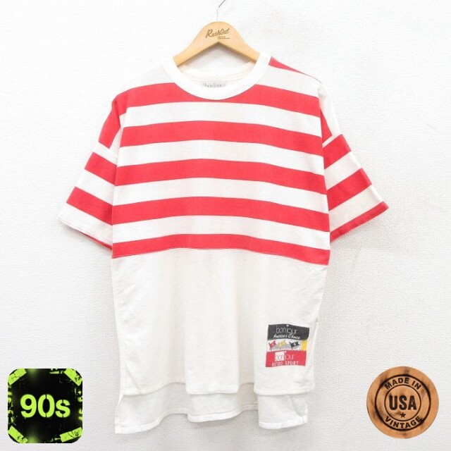 【50%OFF】90s 半袖Tシャツ レトロスポーツ ホワイト XL | 古着