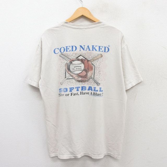 90s 半袖Tシャツ ソフトボール ベージュ XL | 古着