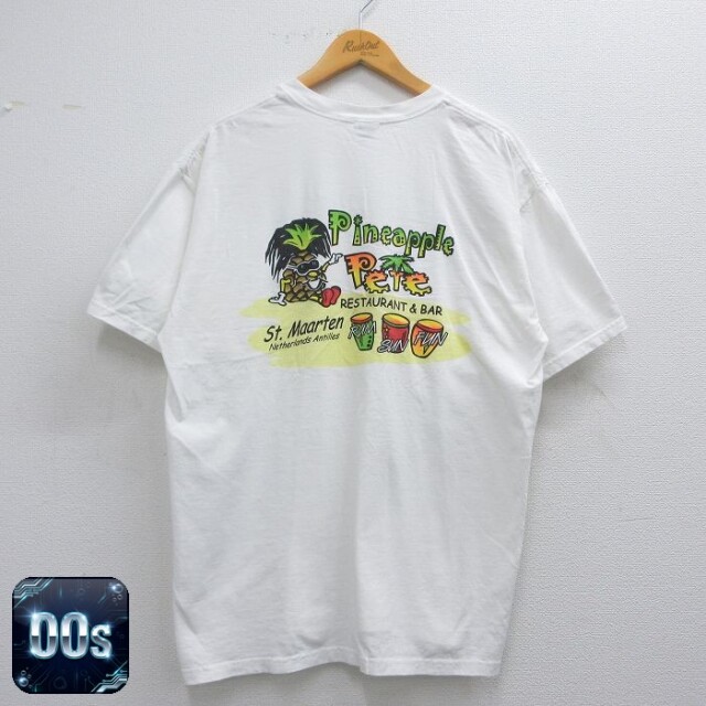 【50%OFF】00s 半袖Tシャツ パイナップル ホワイト XL | 古着