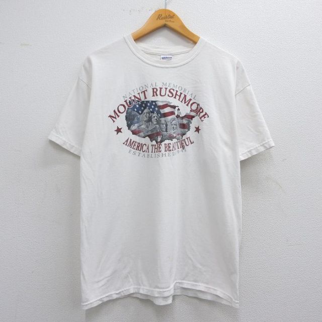 00s 半袖Tシャツ ラシュモア山 ホワイト L | 古着