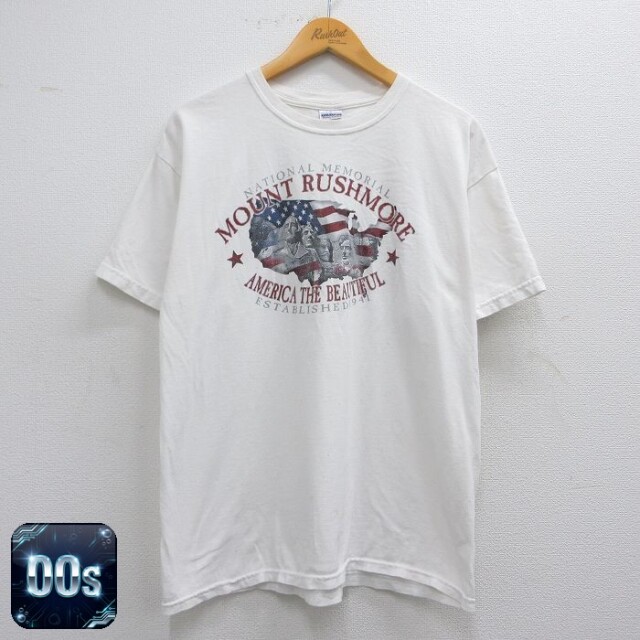 【50%OFF】00s 半袖Tシャツ ラシュモア山 ホワイト L | 古着