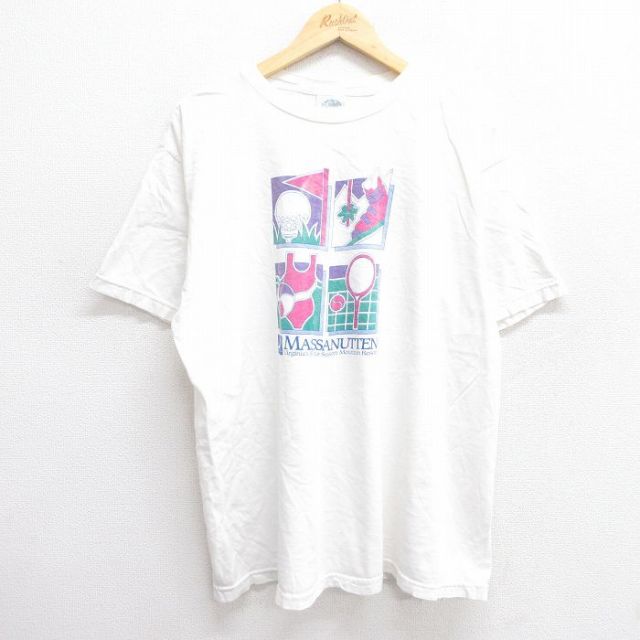 90s 半袖Tシャツ テニス ホワイト XL | 古着