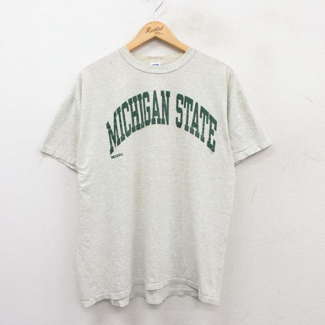ラッセル 80s 半袖Tシャツ ミシガン グレー XL | 古着