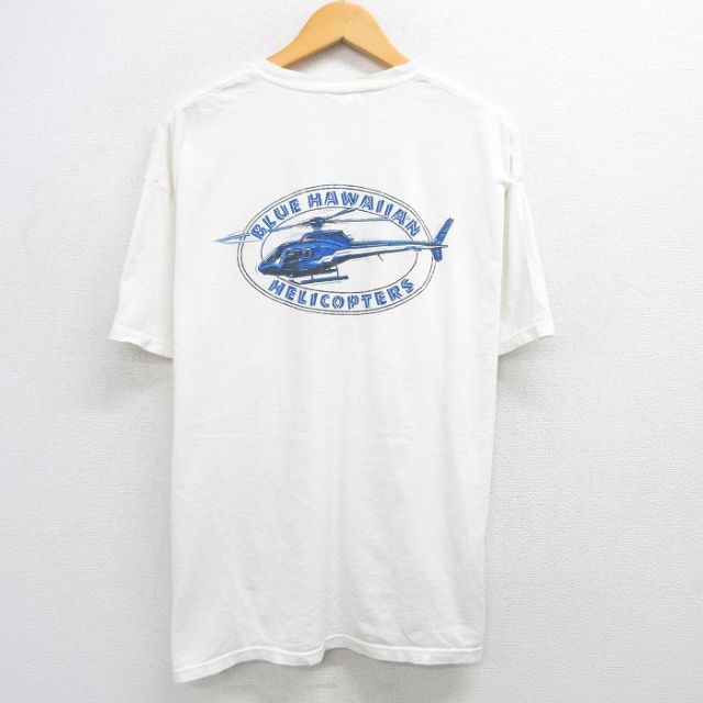 ヘインズ 00s 半袖Tシャツ ヘリコプター ホワイト XL | 古着