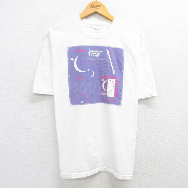 00s 半袖Tシャツ 月 ホワイト XL | 古着