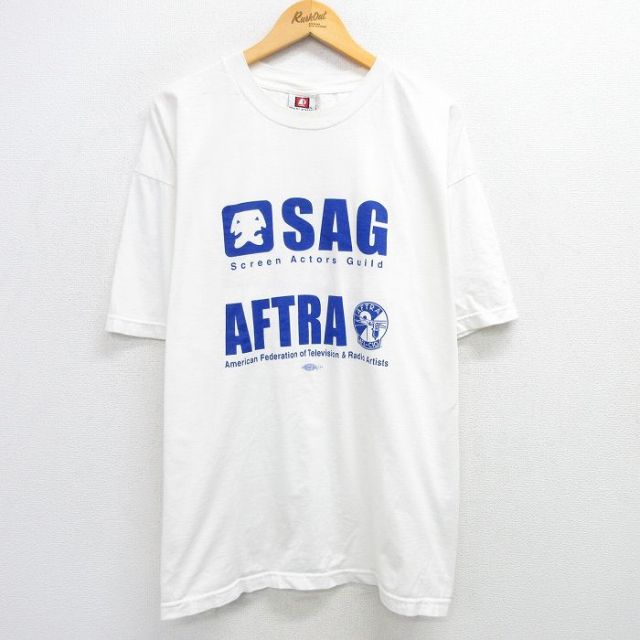 90s 半袖Tシャツ SAG AFTRA ホワイト XL | 古着