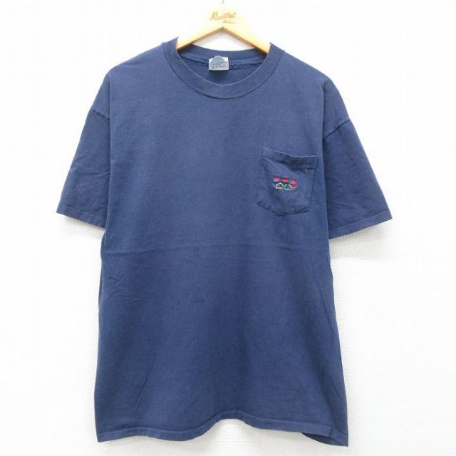 ヘインズ 00s 半袖Tシャツ オリンピック ネイビー XL | 古着