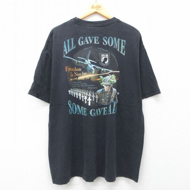 00s 半袖Tシャツ POW MIA ブラック XL | 古着