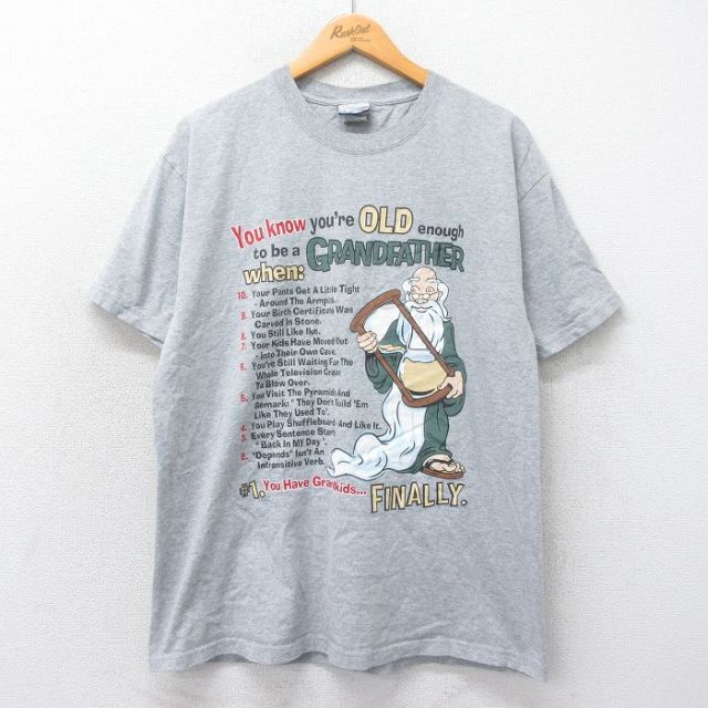 00s 半袖Tシャツ GRAND FATHRT グレー霜降り L | 古着