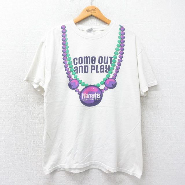00s 半袖Tシャツ Harrashs ホワイト L | 古着