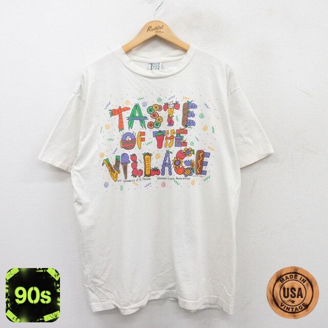 【50%OFF】アイスクリーム 90s 半袖Tシャツ 花 ホワイト XL | 古着