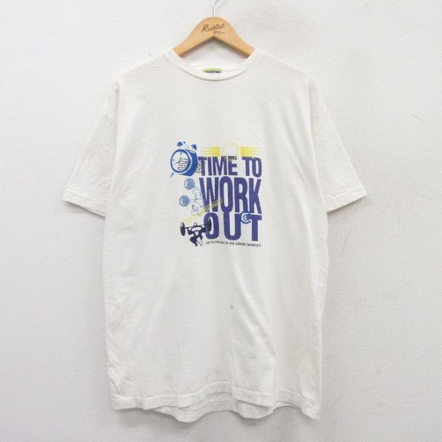 90s 半袖Tシャツ チアリーダー ホワイト XL | 古着